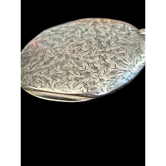 Ant Edwardian Sterling Silver Engraved Circular Vesta Match Case 1903 20.09g 925 - Picture 3 of 11